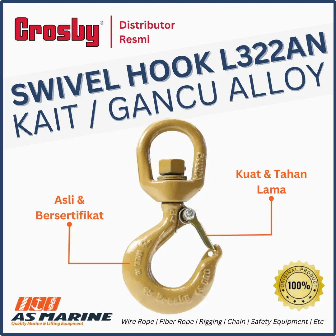 swivel hook crosby l322an